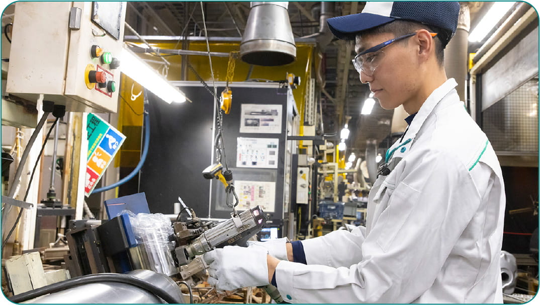 先輩の仕事風景